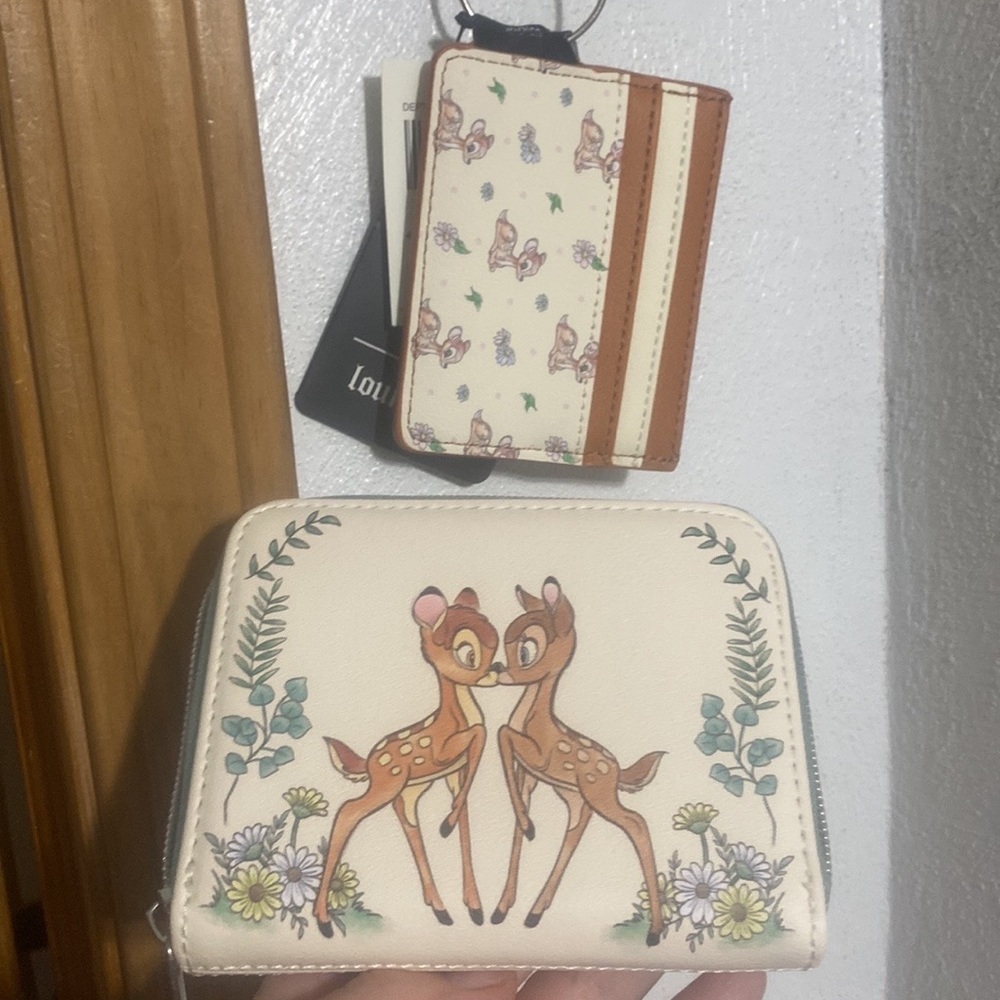 Bambi🦌Disney/Loungefly wallet & ID holder+ Bambi NIB🪩ornament - Picture 3 of 12